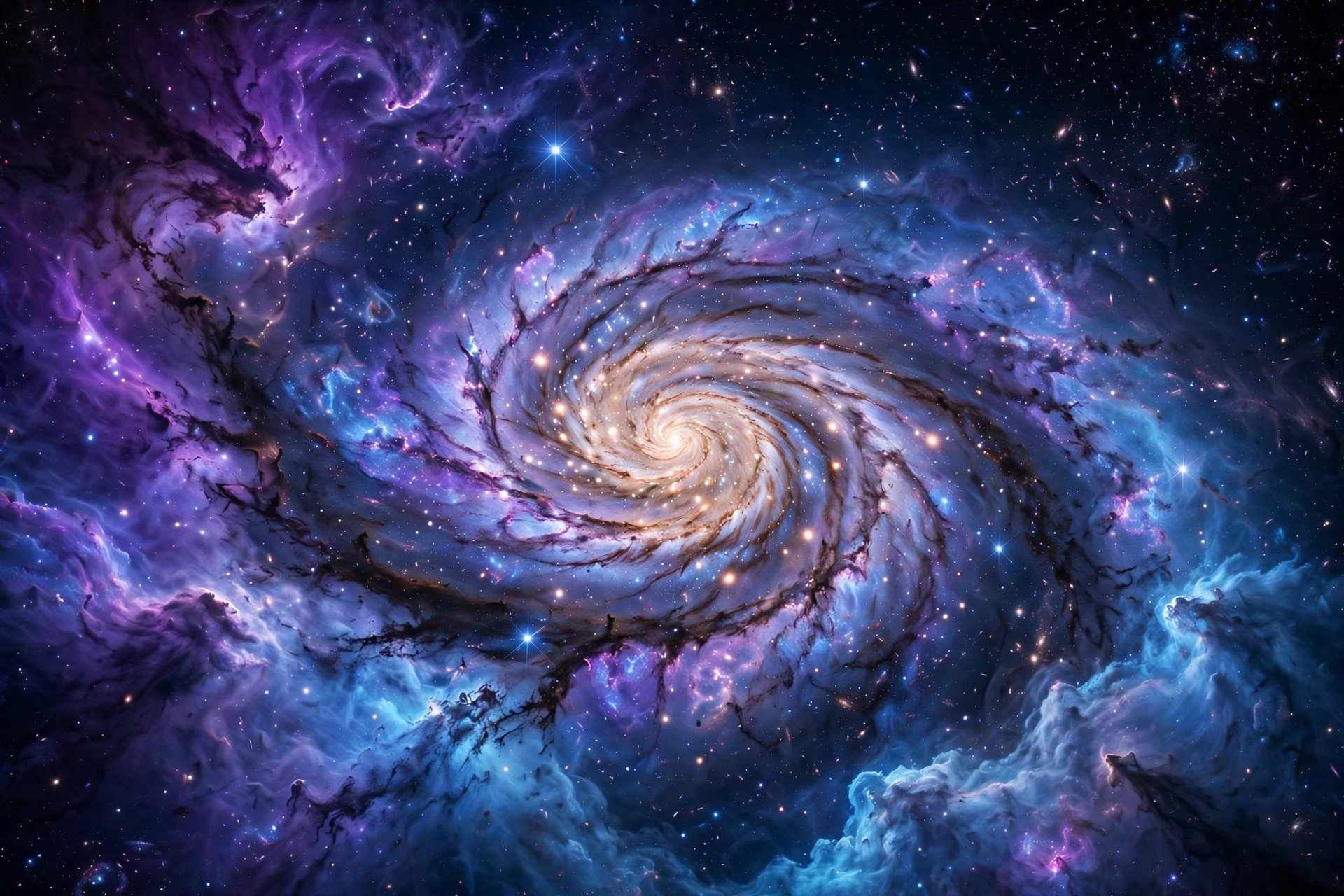 Spiral galaxy nebula