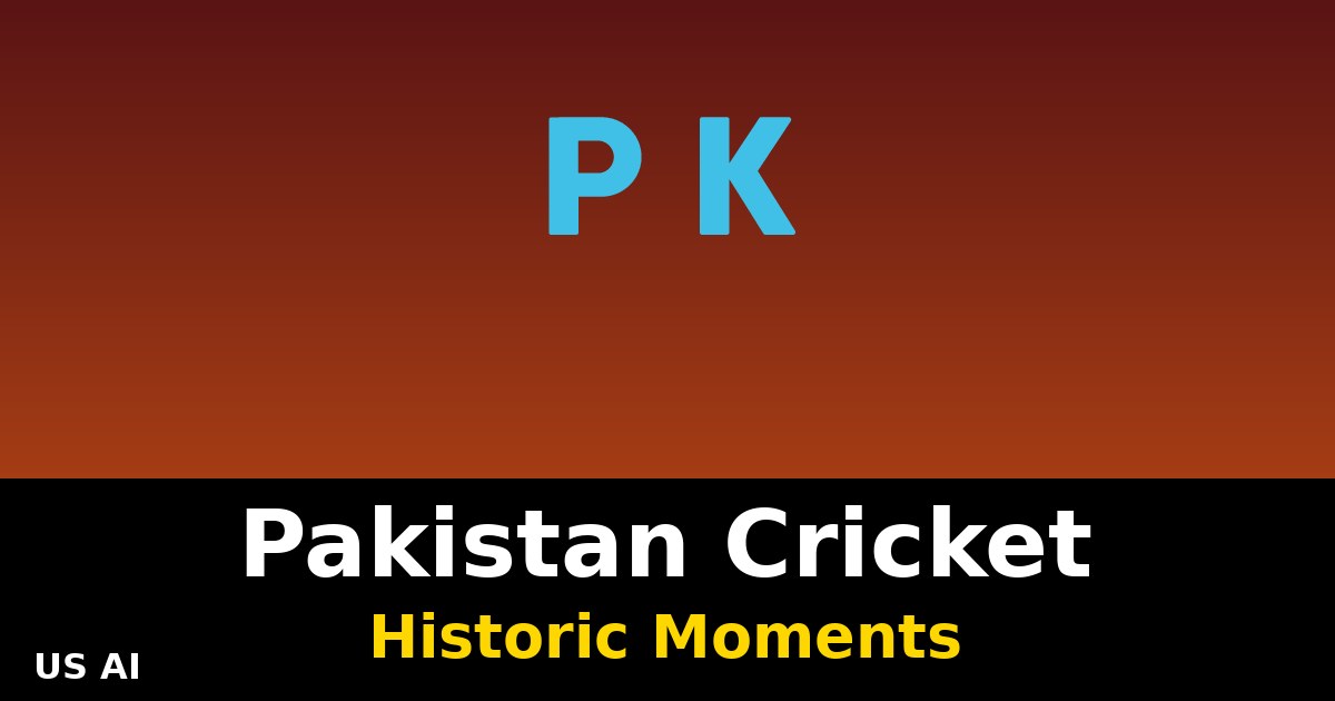 Histoire du Cricket Pakistanais : Les Moments Légendaires depuis 1992