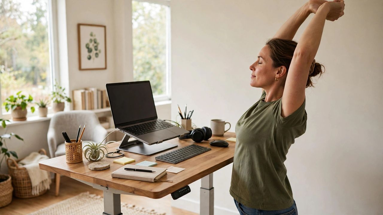5 ejercicios sencillos para tu escritorio de pie: trabaja sano en 2026